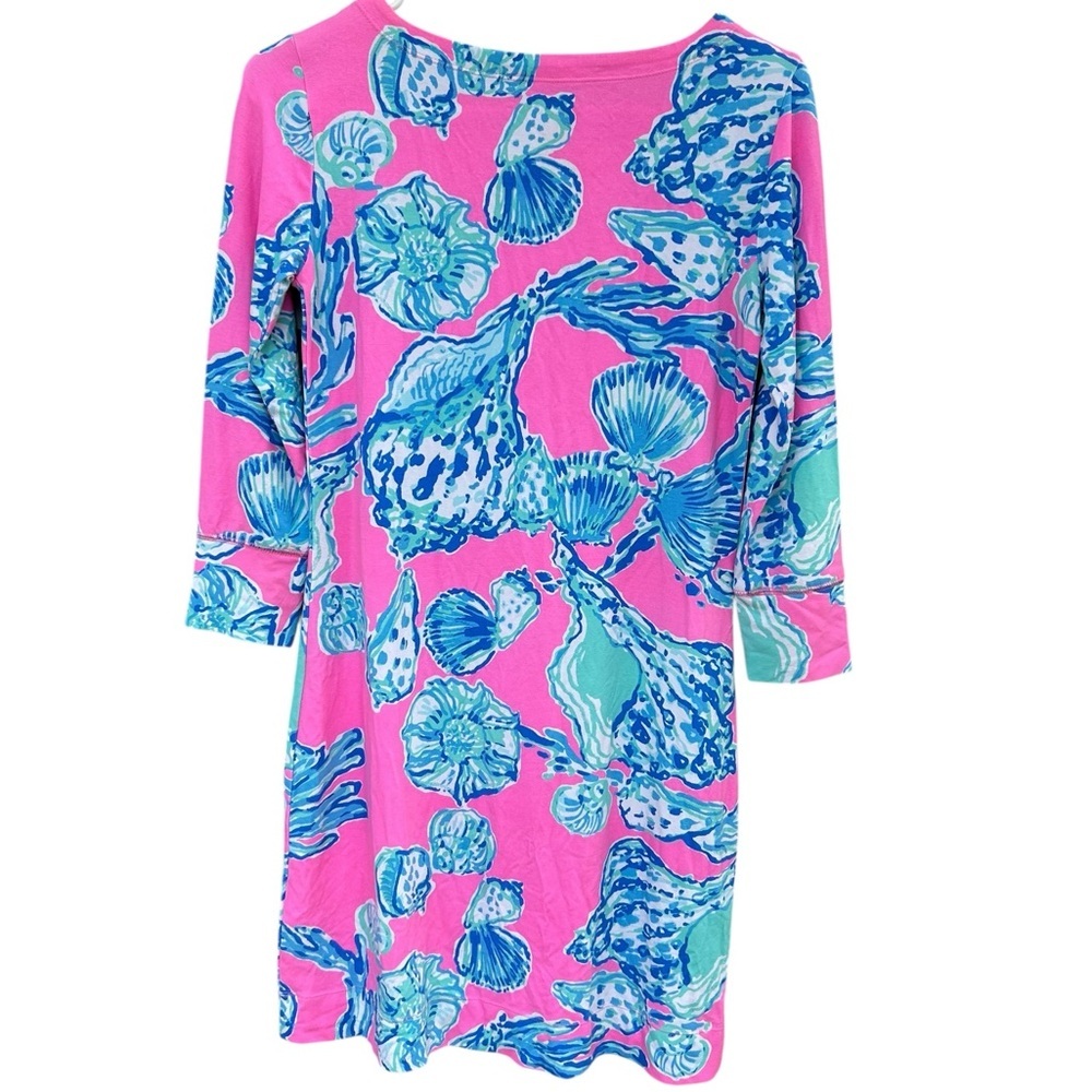 Lilly Pulitzer Long Sleeve Sophie Dress - Size XS - Pink Sea Shells - Picture 14 of 14